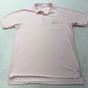 B Draddy USA Pima Cotton Blend Pink Striped Golf Polo‎ Shirt Mens Size L